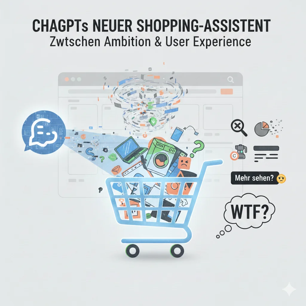 Titelbild: 🤖 Analyse: ChatGPTs neuer Shopping-Assistent – Zwischen Ambition und User Experience