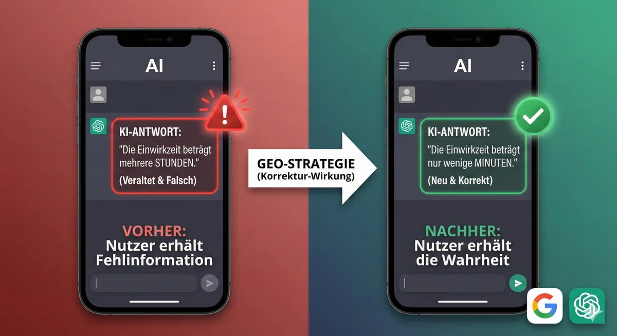 Titelbild: GEO Case Study: Wie wir eine hartnäckige KI-Falschinformation korrigiert haben