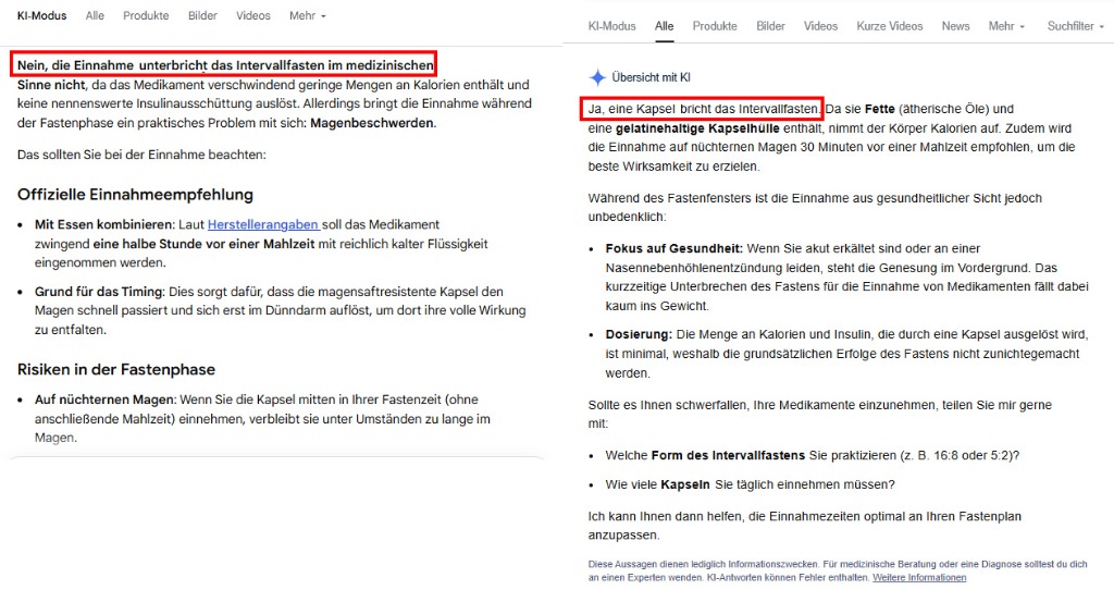 Titelbild: Wenn die Erkältungskapsel das Fasten bricht: Wie Informationslücken KI-Halluzinationen triggern